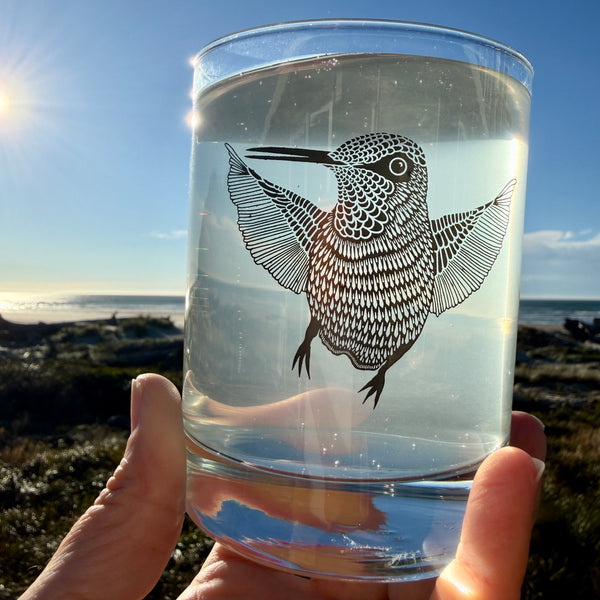 Hummingbird Hello Lowball Rocks Glass