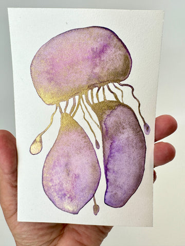 Petunia Jelly 8x10  - Original Watercolor Paintings By Seasons Kaz Sparks