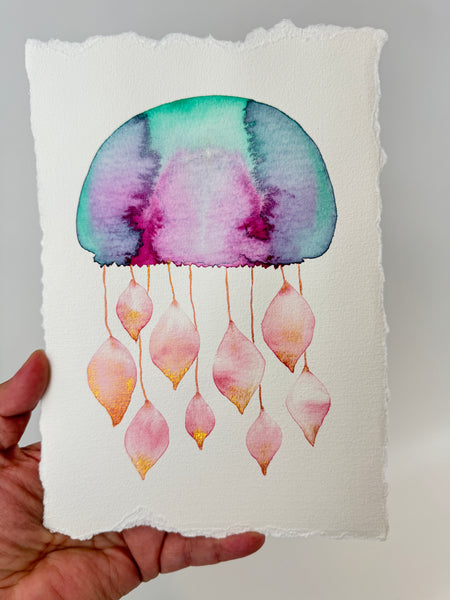 LuLu Jelly 11x14  - Original Watercolor Paintings By Seasons Kaz Sparks