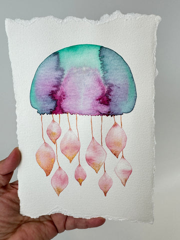 LuLu Jelly 11x14  - Original Watercolor Paintings By Seasons Kaz Sparks