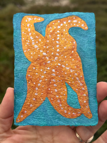Boogie Sea Star 8x10 in matting- Original Watercolor Paintings By Seasons Kaz Sparks