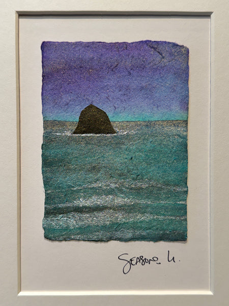 Evening at Haystack 8 x 10  - Original Watercolor Paintings By Seasons Kaz Sparks