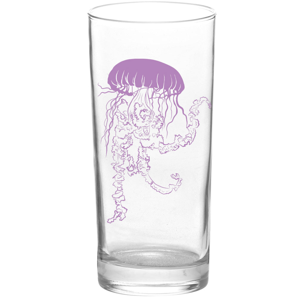Jellyfish Vogue Color Purple Tall Collins Glass