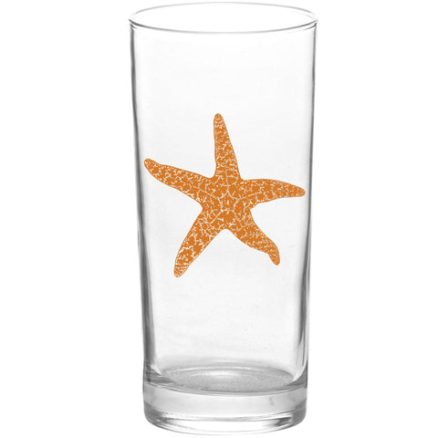 Sea Star Leaping Starfish Color Orange Tall Collins Glass