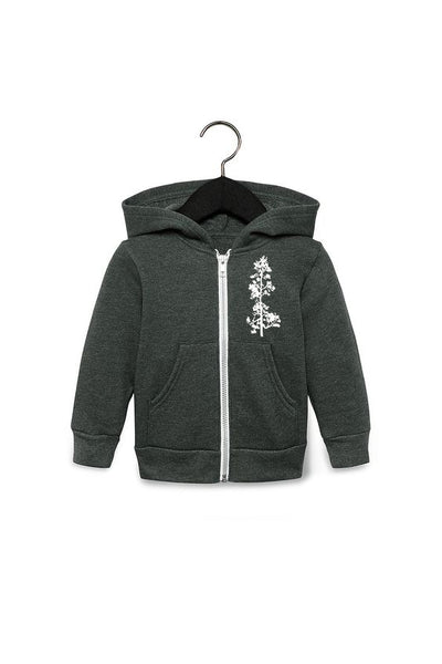 Mountain Forest - Youth & Toddler Zip-Up Hoodie Heather Forest