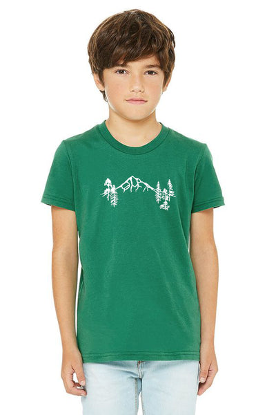 Mountain Forest T-Shirt -  Toddler & Youth Kelly Green