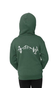 Mountain Forest - Youth & Toddler Zip-Up Hoodie Heather Forest