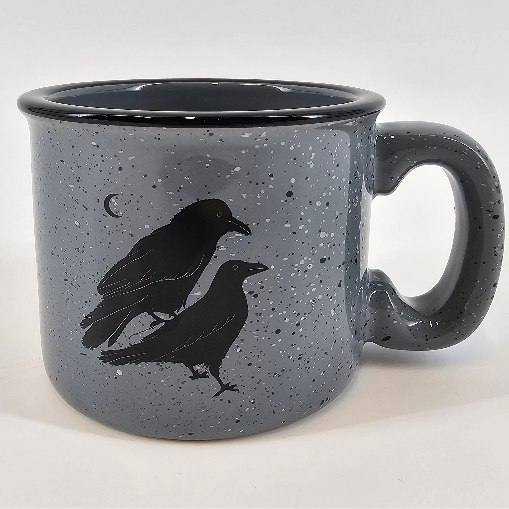 Celestial Ravens Grey 15oz Ceramic Campfire Mug – Salty Raven