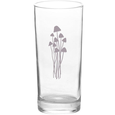 Mushrooms Mushroom Caps Color Grey Tall Collins Glass