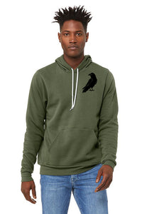 Ravens Chat Raven - Pullover Military Green Hoodie