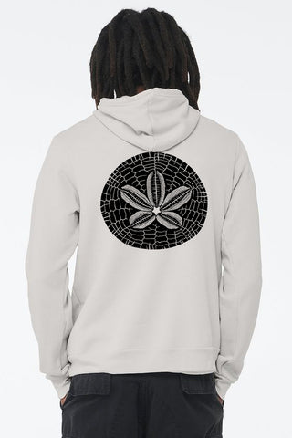 Sand Dollar -  Pullover Sponge Fleece Hoodie Silver