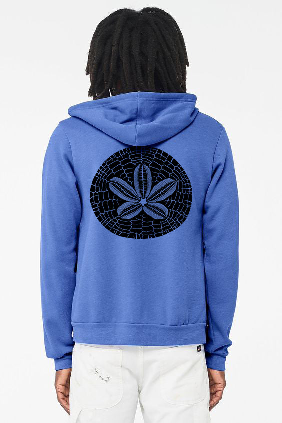 Sand Dollar - Zip Up Sponge Fleece Hoodie Coliumbia Blue