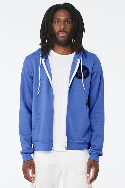 Sand Dollar - Zip Up Sponge Fleece Hoodie Coliumbia Blue