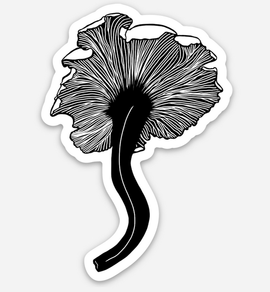 Chanterelle Mushroom Die-Cut Vinyl Stickers