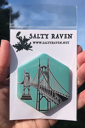 St Johns Bridge  *Limited Edition* Hex Cell Magnet