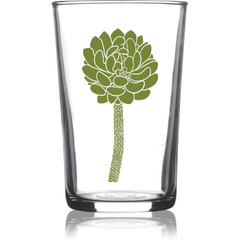 Succulent Garden Euro Wine Color Glassware