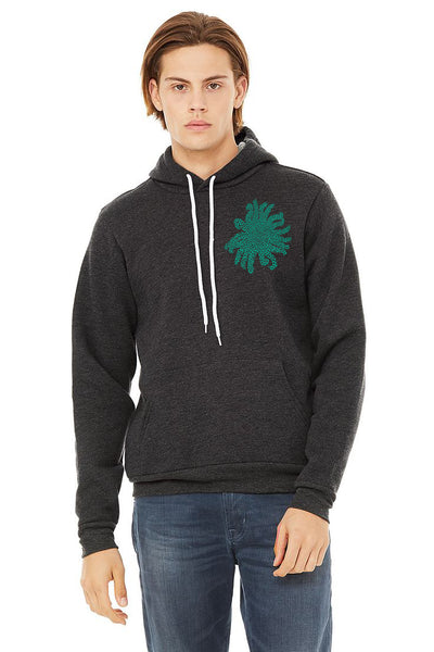 Tide Pool Treasures Ultra Soft Sponge Fleece Pullover Hoodie Dark Grey Heather