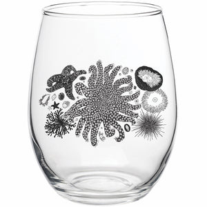 Tide Pool Treasures Stemless Wine Glass