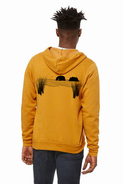 Twin Rocks Ultra Soft Zip up Hoodie - Unisex Heather Mustard