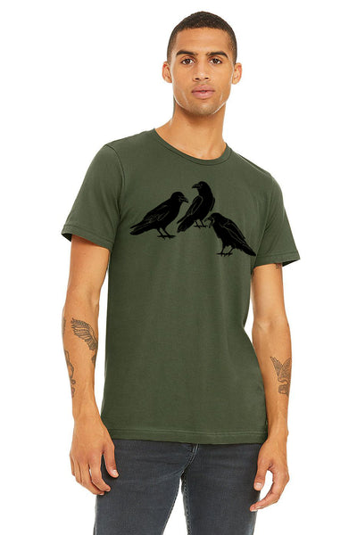 Ravens Chat - Unisex Tee Shirt Military Green