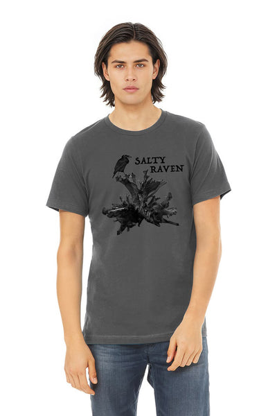 Salty Raven T-Shirt - Unisex Deep Heather & Asphalt