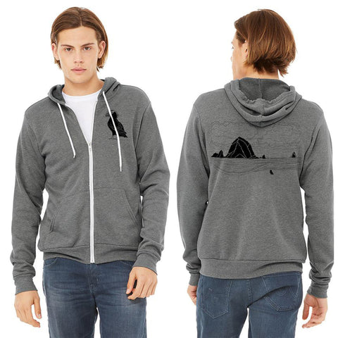 Haystack Humpback Ultra Soft Zip Up Hoodie - Unisex Deep Heather