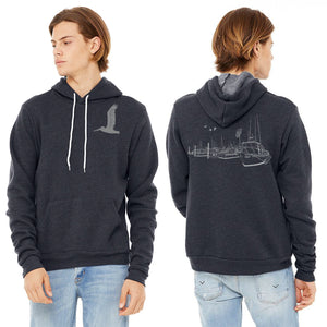 Salty Port Ultra Soft Pull Over Hoodie - Unisex Heather Navy