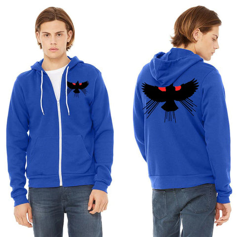 Red Winged Blackbird *Limited Edition* Soft Zip-Up Hoodie - Unisex True Royal