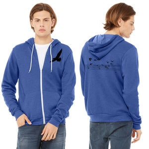 Seagull Beach *Limited Edition* Ultra Soft Zip-Up Hoodie - Unisex Heather True Royal