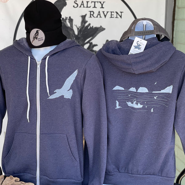 Bay Bounty *Limited Edition* Ultra Soft Zip Up Hoodie - Unisex Heather Navy