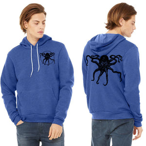 Octopus Kraken Ultra Soft Pull Over Hoodie - Unisex Heather True Royal