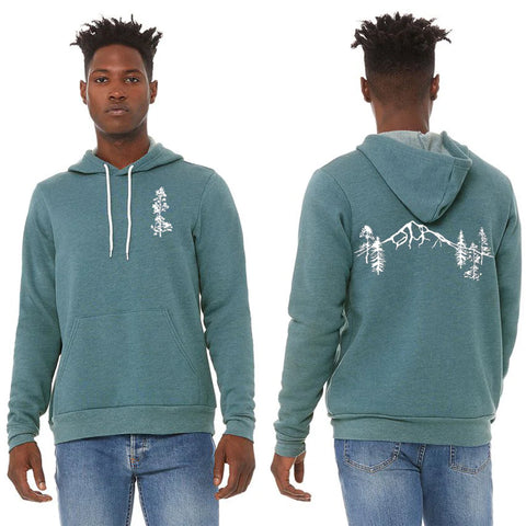 Mountain Forest Ultra Soft Pull Over Hoodie - Unisex Heather Deep Teal