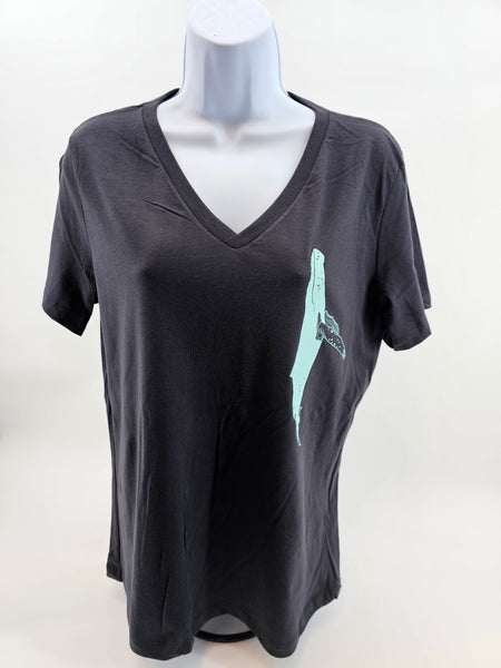 Humpback Whale Breaching *Limited Edition* V-Neck Women's Ladies T-shirt