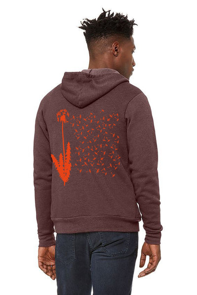 1000 Wishes Ultra Soft Zip up Hoodie - Unisex Heather Maroon