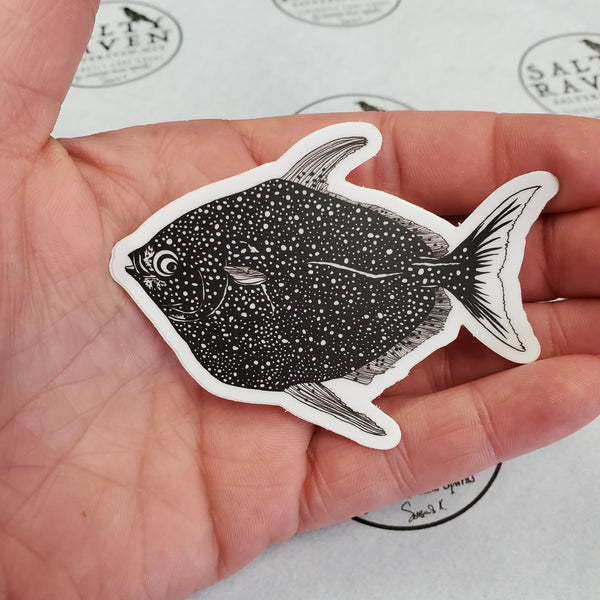 Moon Fish Vinyl Sticker