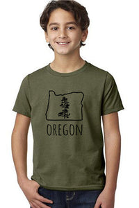 Oregon Pine T-Shirt  - Toddler Military Green