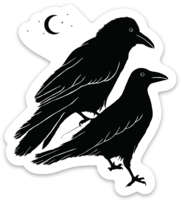 Celestial Raven Die-Cut Vinyl Stickers