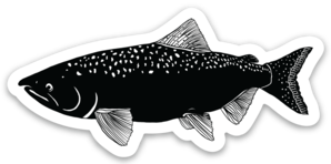 Salmon Die-Cut Vinyl Sticker