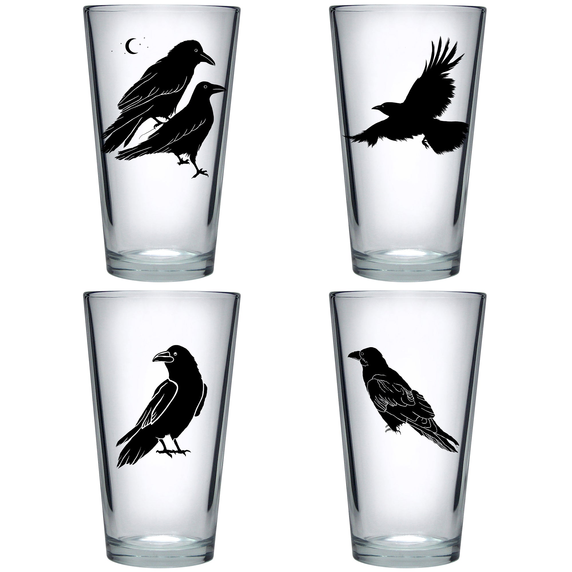 "All The Ravens" Pint Glass Boxed 4 Pack Set