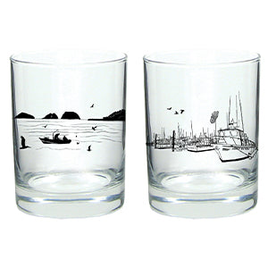 On The Boat Rocks Glass 2 Pack Boxed Set