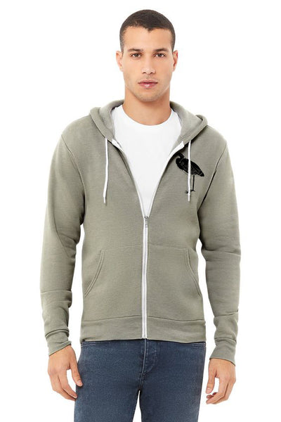 Blue Heron *Limited Edition* Ultra Soft Zip up Hoodie - Unisex Heather Stone