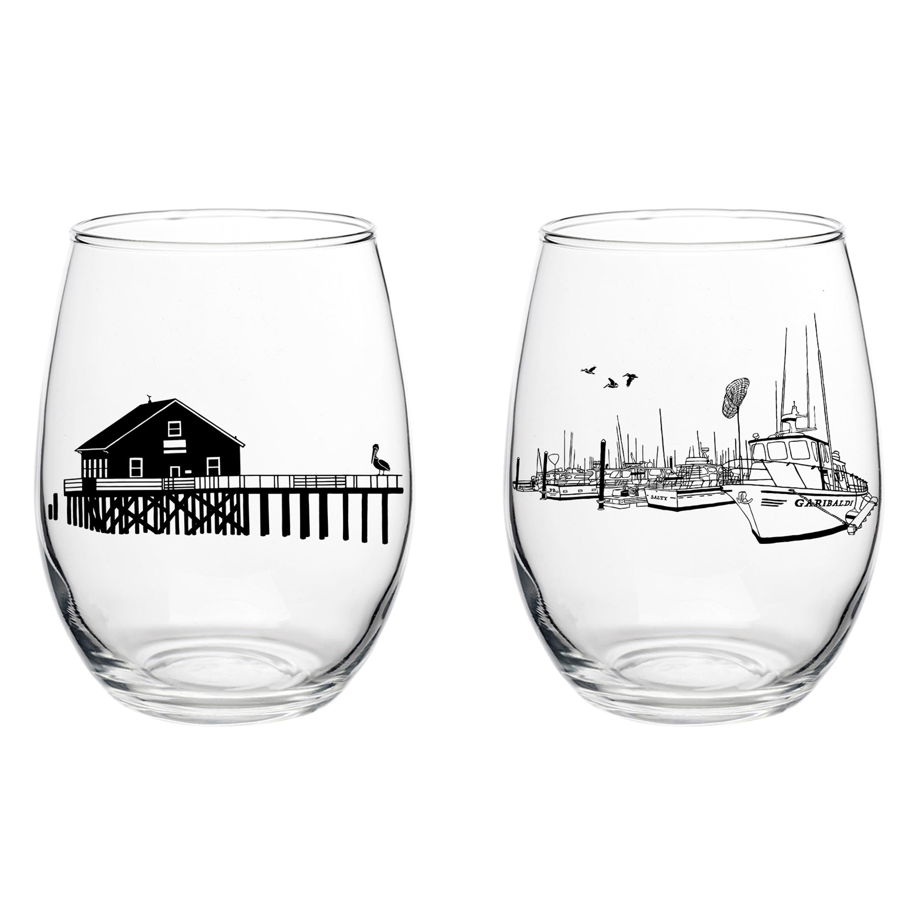 Boathouse Port Stemless Wine Glass Boxed Sets