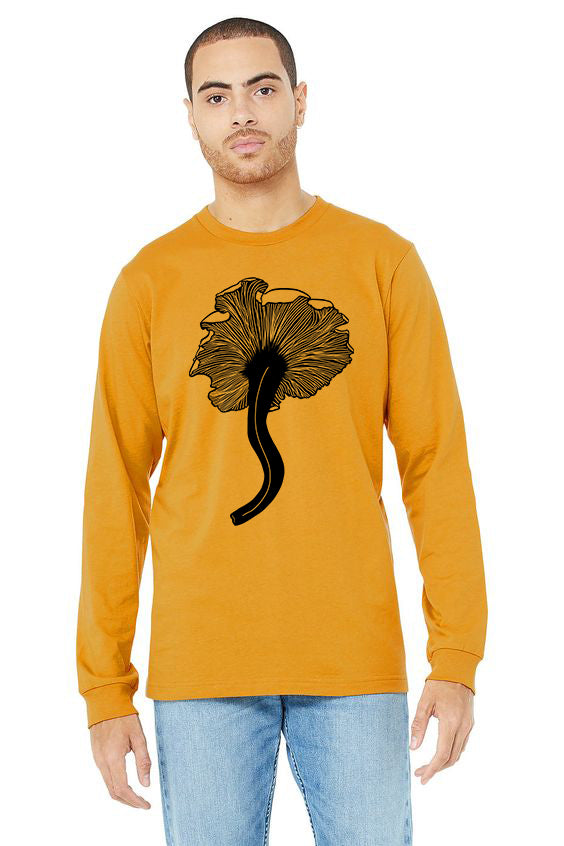 Chanterelle T-Shirt - Long Sleeve Unisex Mustard