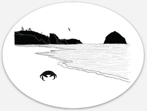 Crabby Beach Sticker