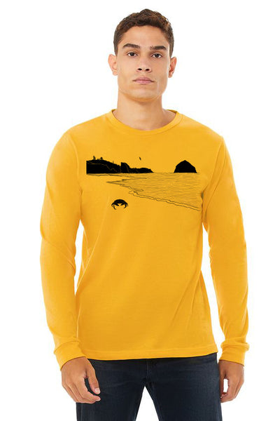 Crabby Beach *Limited Edition* T-Shirt - Long Sleeve Unisex Gold