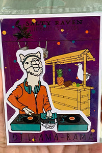 DJ LlamaRama Die-Cut Vinyl Sticker