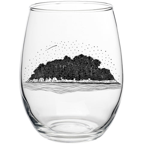 Dream Island Stemless Wine Glass
