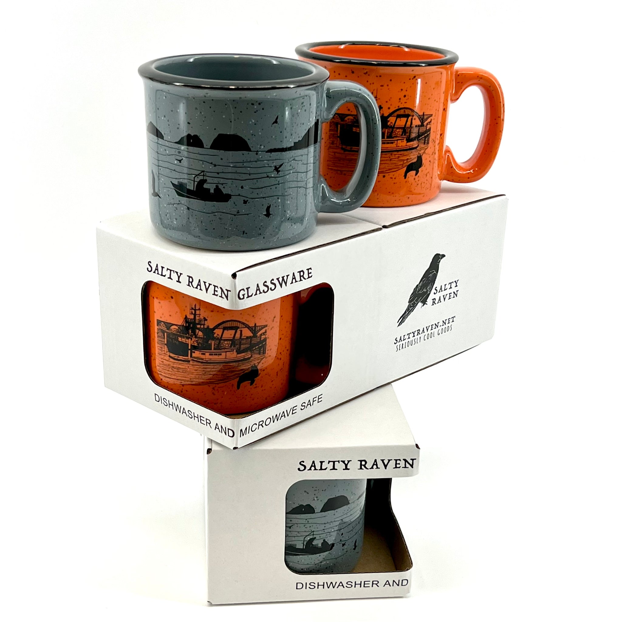 Bay Bounty & Sea Lion's Port Ceramic Campfire Mug Boxed Set