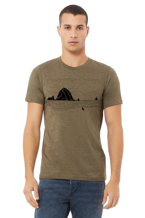 Haystack Humpback Unisex H Olive Tee Shirt Men's T-shirt
