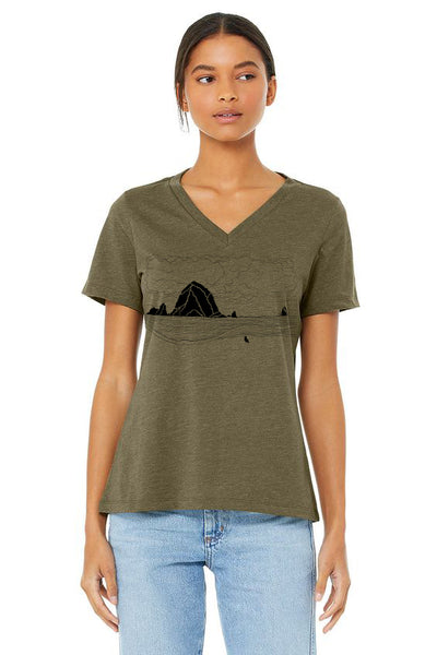 Haystack Humpback V-Neck HO Women's Tee Shirt